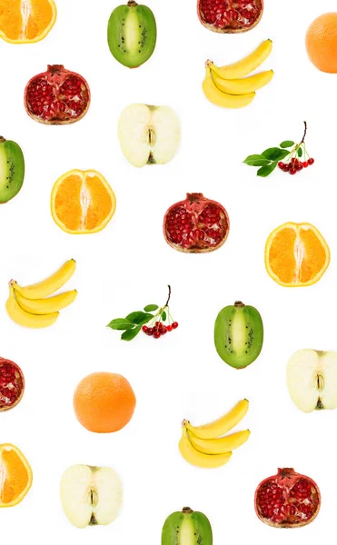 新鲜水果的拼贴画 — 图库照片