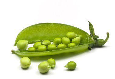 Pea Pod with Peas. clipart