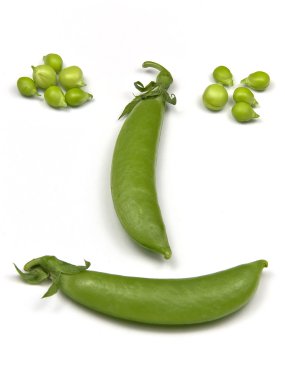 Pea pods and peas clipart