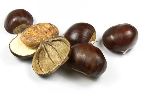 Chestnuts (castanea sativa) Stock Photo