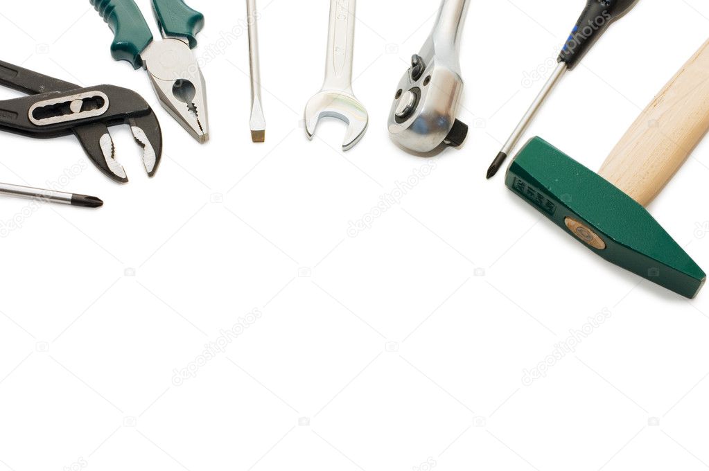 Building tools isolated on white