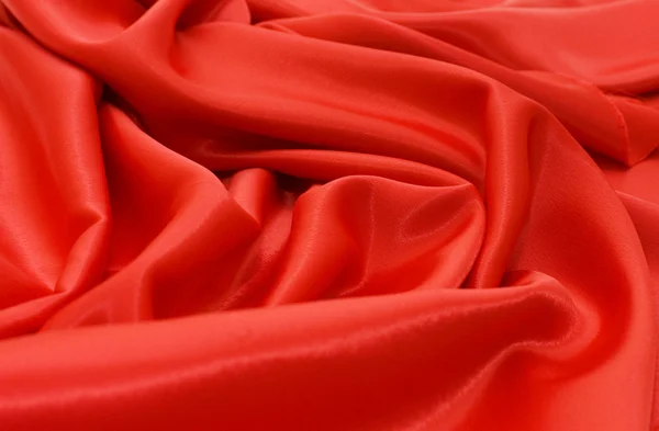 Eleganter und weicher roter Satinhintergrund — Stockfoto