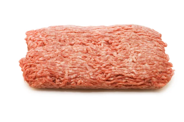 Köttfärs isolerad på vit bakgrund — Stockfoto