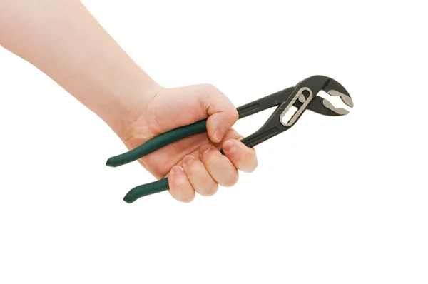 Srebrne klucze w odosobnionej dłoni mężczyzny — Zdjęcie stockowe