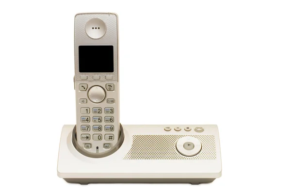 Τηλεφωνικό σύνολο απομονωμένη σε ένα λευκό — Φωτογραφία Αρχείου