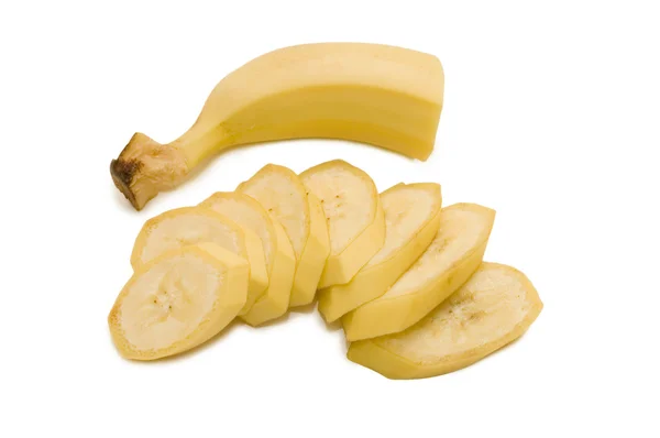 Partes de plátano aisladas en blanco —  Fotos de Stock