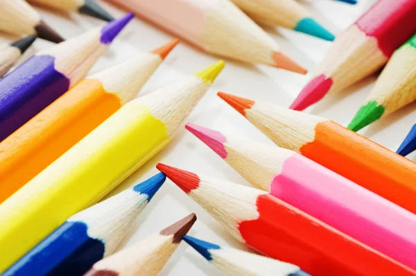 Renkli kurşun kalem koleksiyonu — Stok fotoğraf