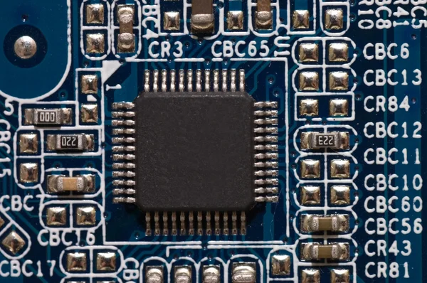 Detalle de placa de circuito informático — Foto de Stock