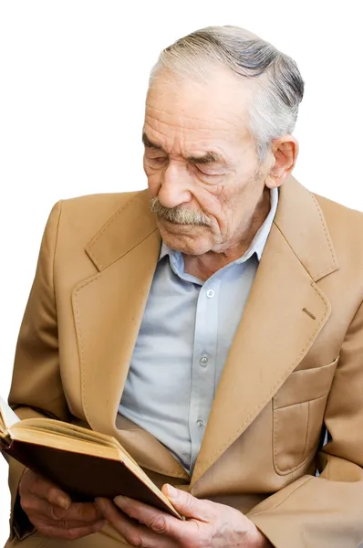 Γέρος με μουστάκια σε ένα σακάκι — Φωτογραφία Αρχείου