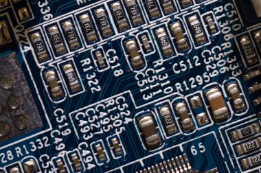 Detail of computer circuit board clipart