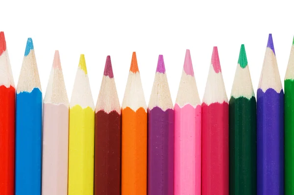Lápis de cor isolados sobre branco — Fotografia de Stock