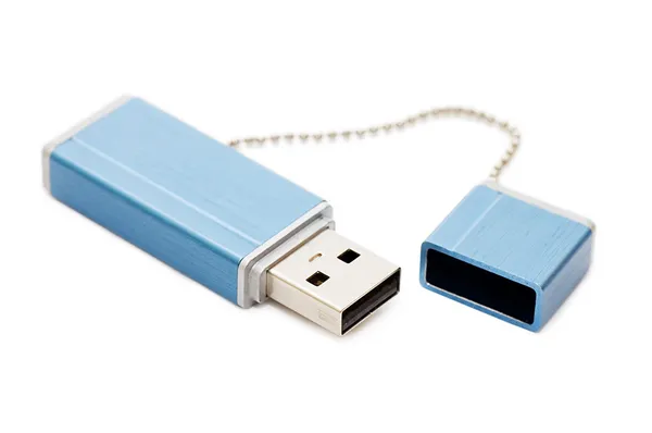 USB флеш-пам'ять ізольована на білому — стокове фото