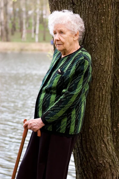 Yaşlı kadının portresi. — Stok fotoğraf