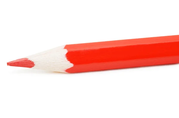 Красный карандаш на белом фоне — стоковое фото