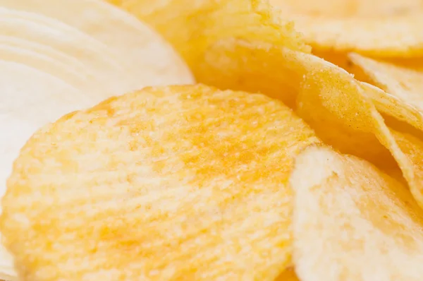 Forma di sfondo patatine fritte — Foto Stock