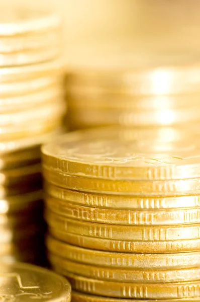 Coins macro close up background — Stock Photo, Image
