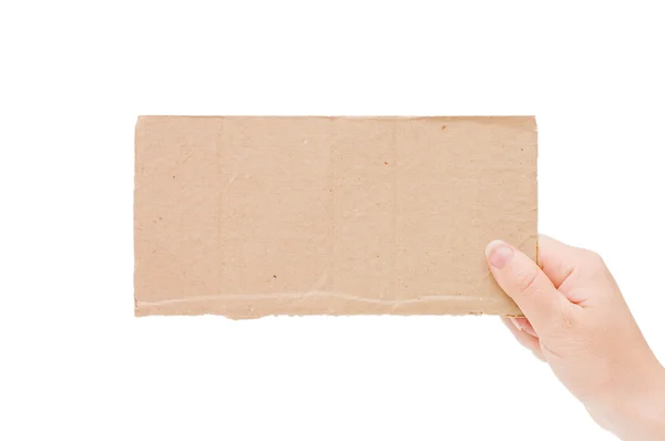 A karton tabletta a kéz — Stock Fotó
