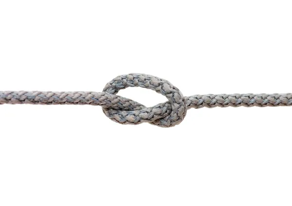 stock image Knot on a cord isolated on white background