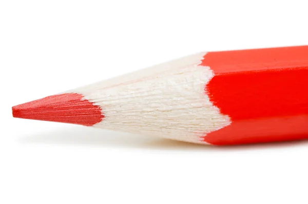 Beyaz arkaplanda kırmızı kalem izole edildi — Stok fotoğraf