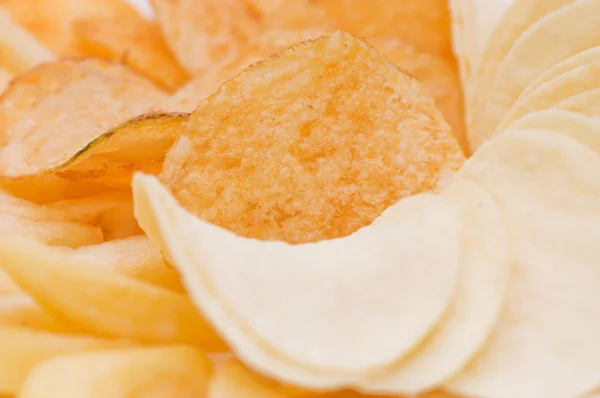 Formulário de fundo batatas fritas — Fotografia de Stock