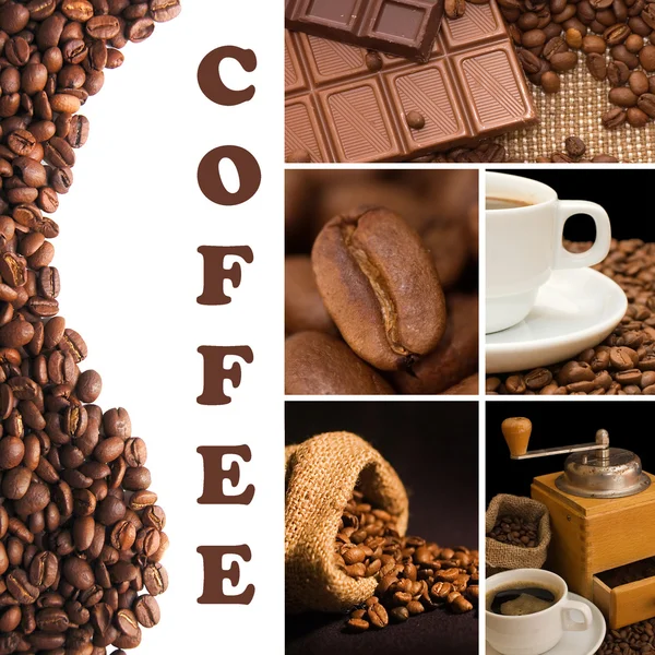 Collage de café fragante —  Fotos de Stock