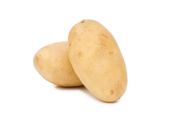 Beyaz arka planda izole edilmiş taze patates — Stok fotoğraf