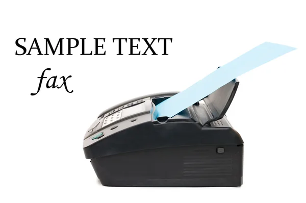 Svart fax isolerad på vit bakgrund — Stockfoto