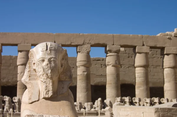 Statuen im antiken Tempel. Luxus. Ägypten — Stockfoto