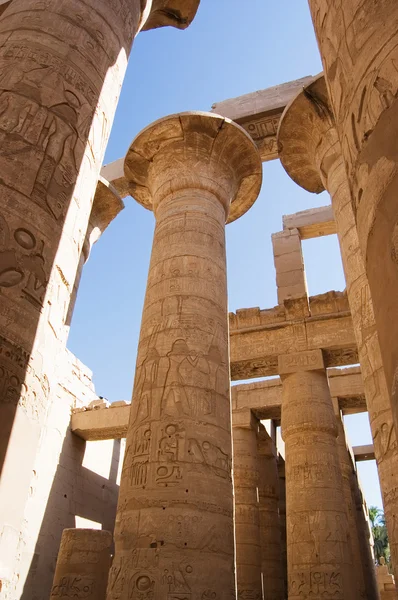 Colunas no Templo Karnak, Luxor, Egito — Fotografia de Stock