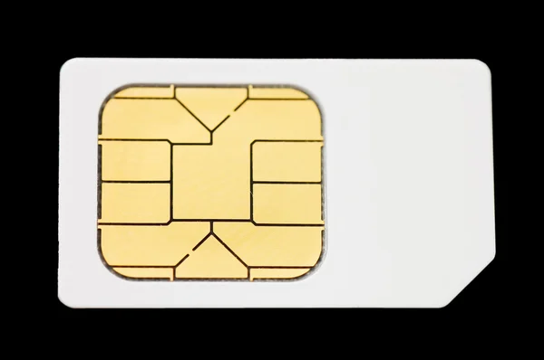 Cartão SIM isolado no fundo branco — Fotografia de Stock