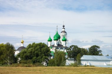 Fourteenth century monastery in Yaroslavl, Russia clipart