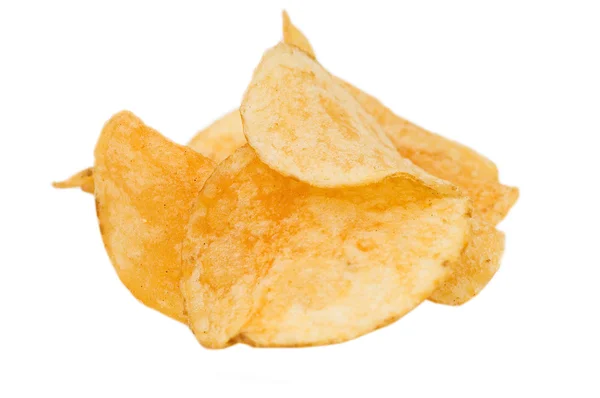 Patates cipsi beyaz arkaplanda izole — Stok fotoğraf