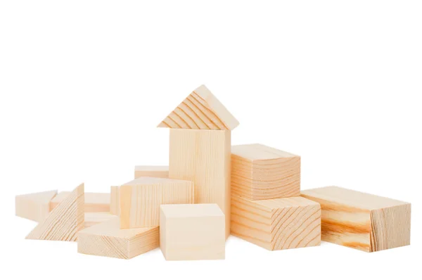 Model of the wooden house on white background — Stock Photo, Image