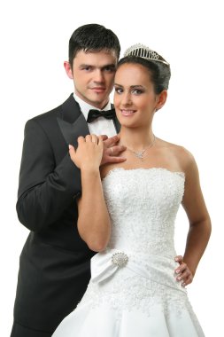 Elegantnye newly-married couple clipart