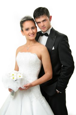 Elegantnye newly-married couple clipart