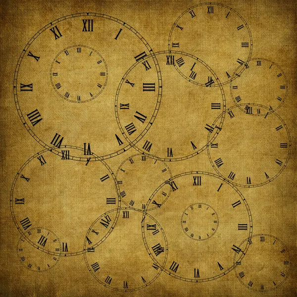 Wzór karty od Starego papieru i zegar — Zdjęcie stockowe