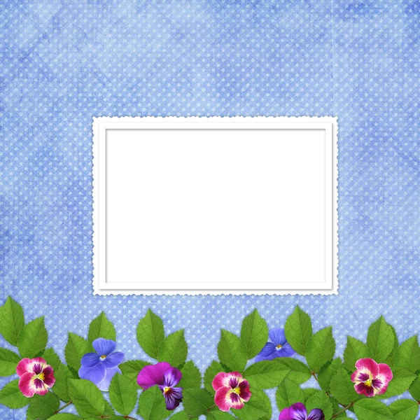 Karte für den Urlaub mit Blumen — Stockfoto