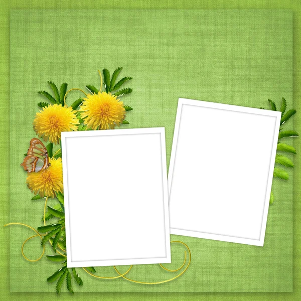 Card for holiday with flower — Stock Photo, Image