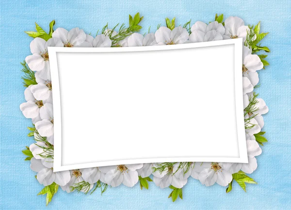 Carta per vacanza con fiori — Foto Stock