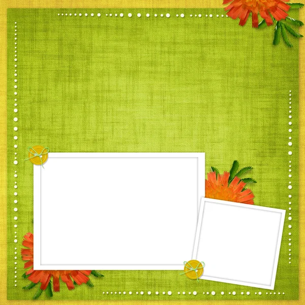 Card for the holiday with flowers — Stock Photo, Image