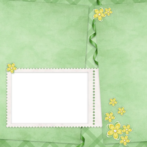 Wakacje karty z kwiatów i Perła — Zdjęcie stockowe