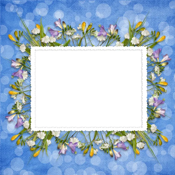 Çiçekler ile tatil için kart — Stok fotoğraf