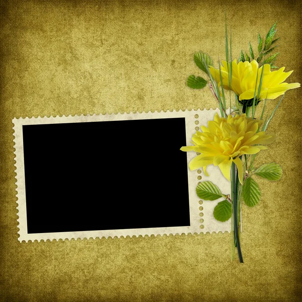 Tarjeta para las vacaciones con flores — Foto de Stock