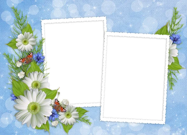 花と休日のためのカード — ストック写真