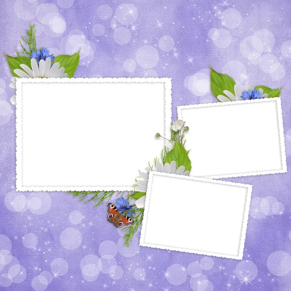 Cartão para o feriado com flores — Fotografia de Stock