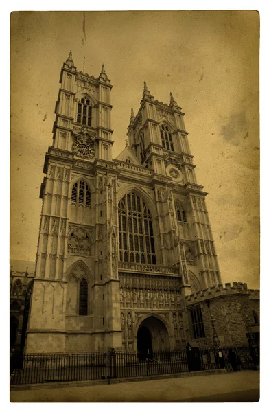 В Лондон. Винтажное Вестминстерское аббатство — стоковое фото