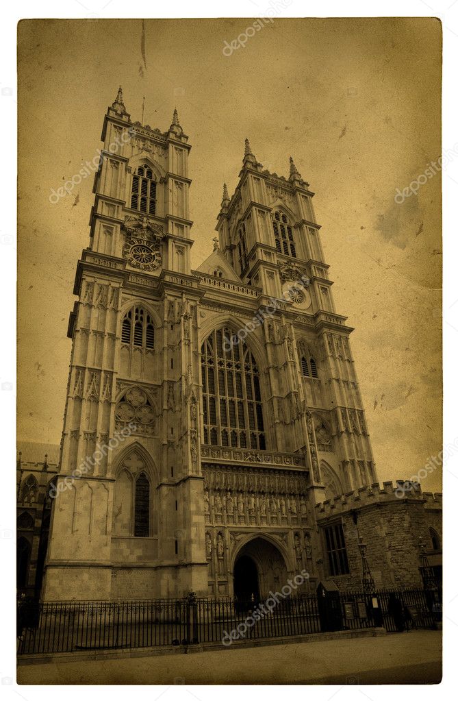 London. Vintage Westminster Abbey