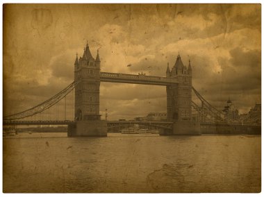 London. Vintage tower bridge photography clipart