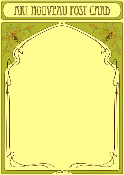 Art Nouveau Frame with space for text — Stock Vector