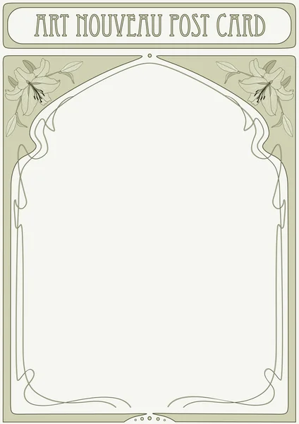 Art nouveau frame met ruimte voor tekst — Stockvector